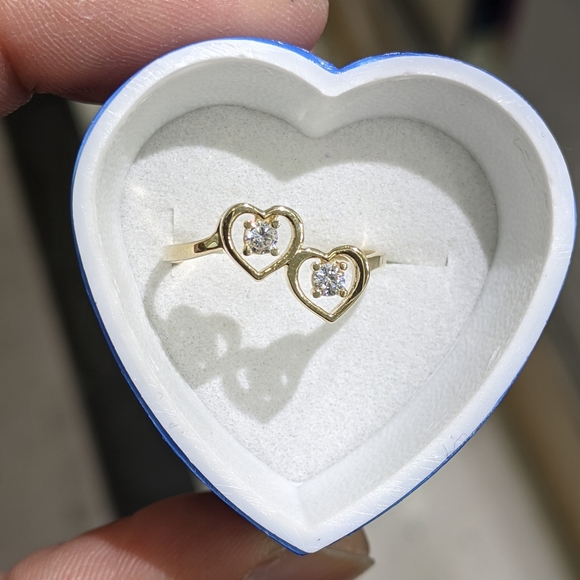 14kt Real Gold Heart Ring For Women